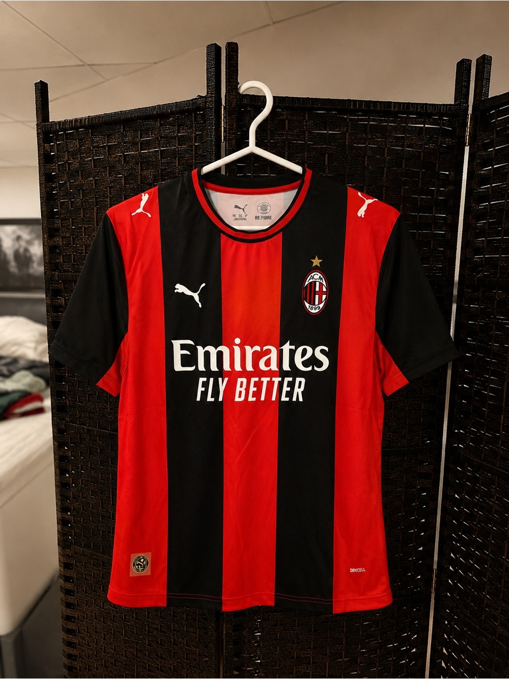 Puma AC Milan Red and Black Soccer Jersey